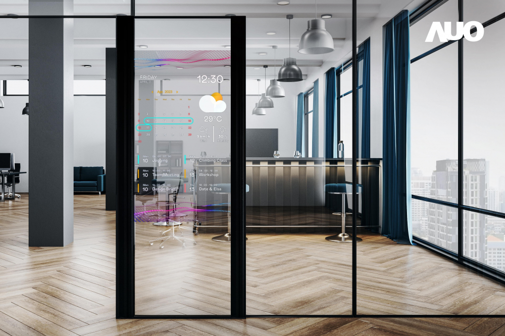 60吋Micro LED透明窗屏显示器，可依需求调整并延伸应用于不同场域，包括汽车侧窗或家庭玄关、智慧橱窗、商业展示等面向，提供丰富的信息娱乐内容