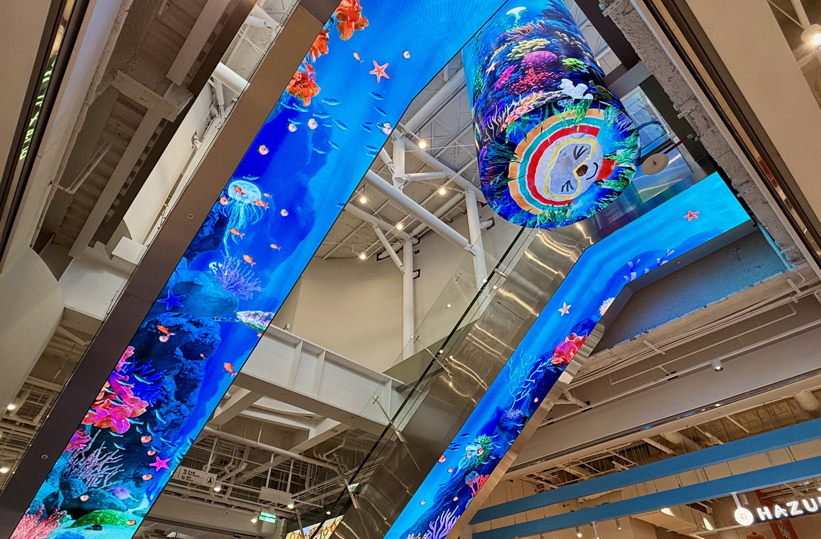 達擎與傑可達整合先進顯示技術與軟硬體應用服務，提供一系列大型LED顯示解決方案，為全新改裝開幕的「清水服務區」佈局嶄新視覺體驗。