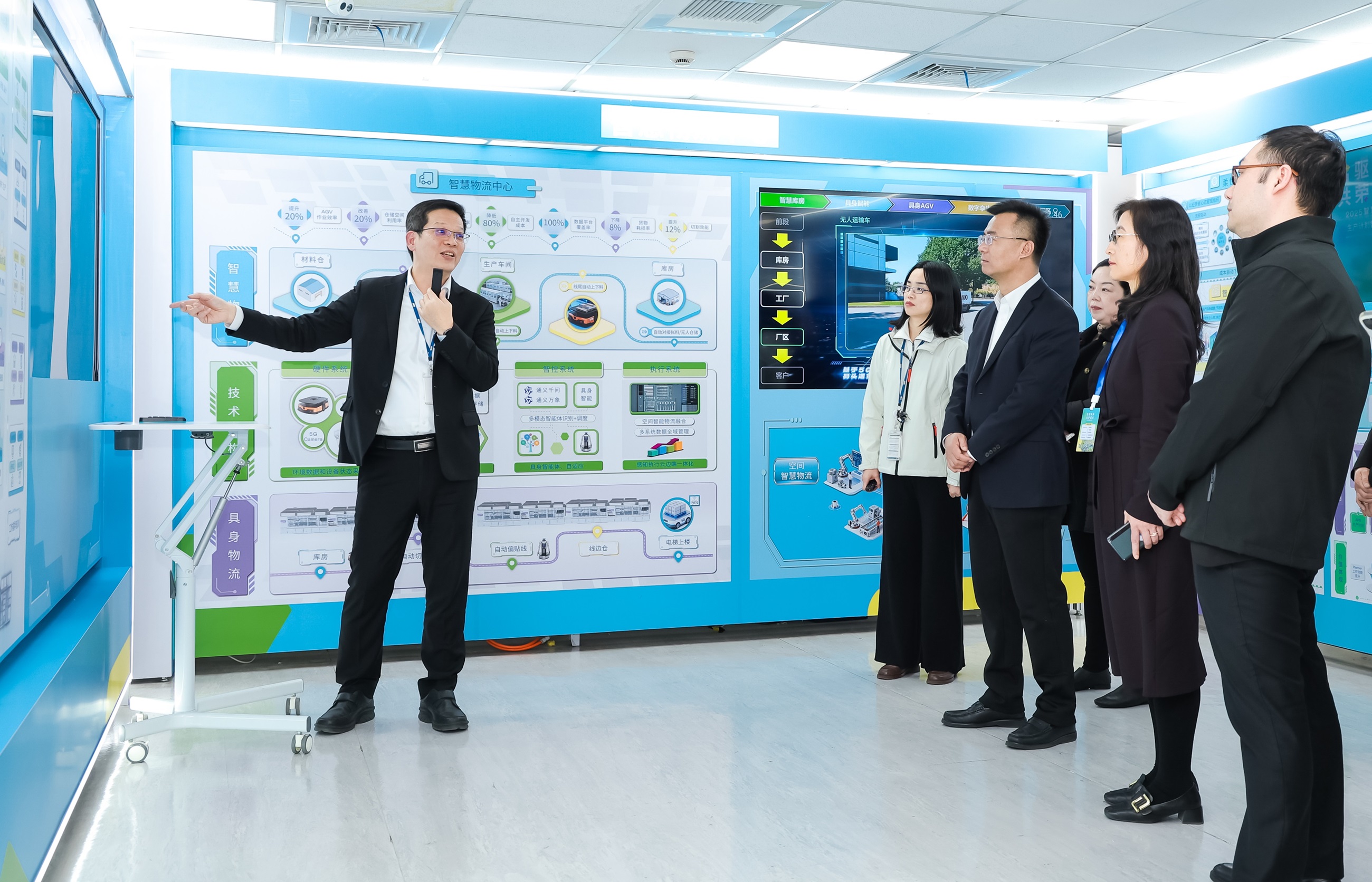 jinnian金年会苏州展示&rdquo;智能体&rdquo;在工业场景的深度应用，与&rdquo;具身智能&rdquo;在生产场景的创新整合，全面升级生产与管理流程，构建全链路智能制造体系，打造柔性自主工厂